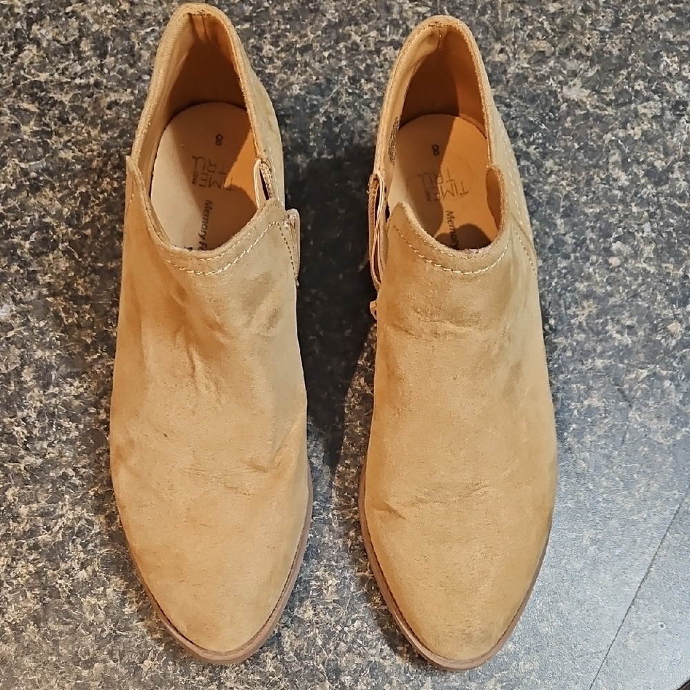 Time and Tru Tan Ankle Booties